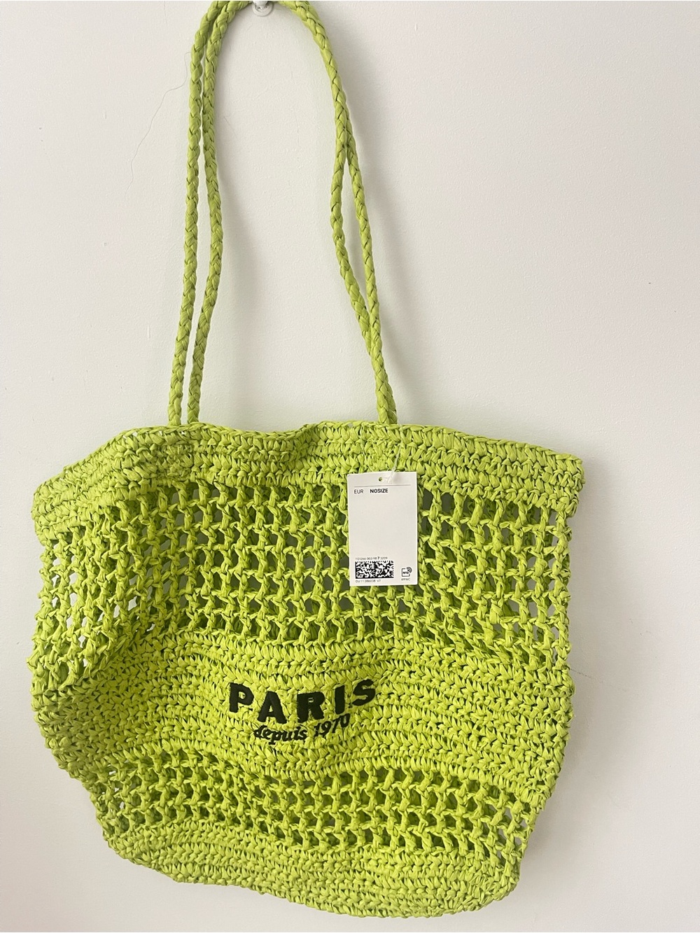 H&M raffia tote bag